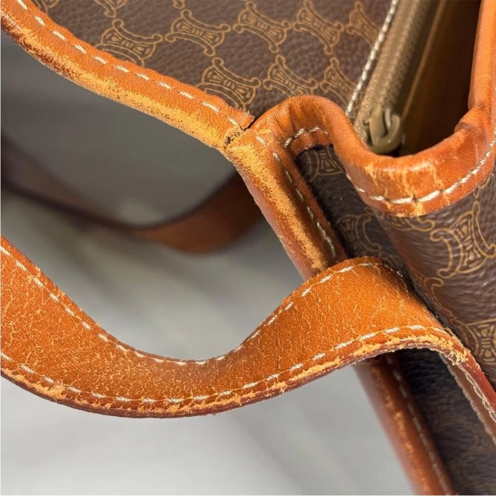 Celine Dark Brown and Tan Shoulder Bag - Picture 13 of 16